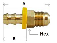 PO Male SAE Flare Flare Adapter